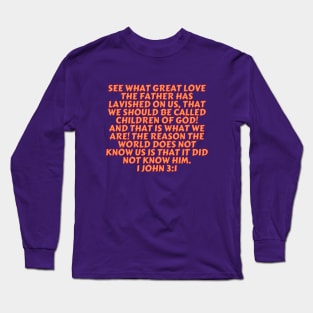 Bible Verse 1 John 3:1 Long Sleeve T-Shirt